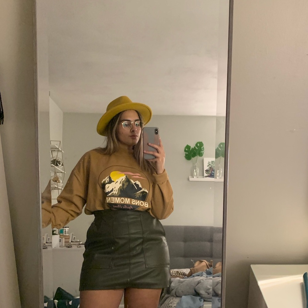 Faux Leather Skirt